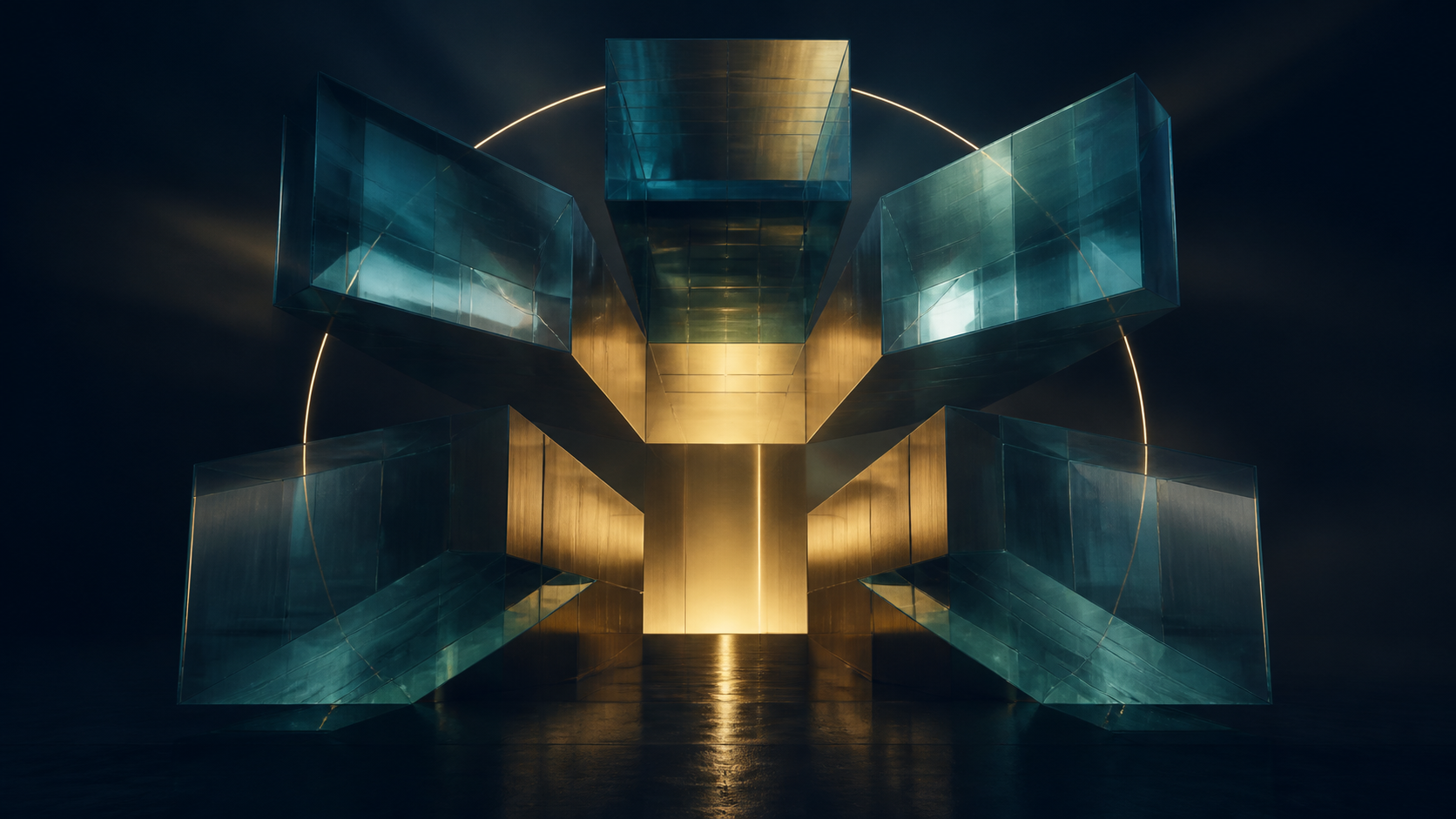 Cheverton architectural visual system with sculptural light